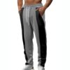 Mens Baggy Sweatpants Casual Loose Elastic Waist Pants Streetwear Joggers with Pockets Color Block Trendy Athletic Pants