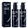 Men's Night Cream - Retinol Night Cream, promotes collagen production, contains hyaluronic acid and olive oil, effectively reduces deep wrinkles on the neck and jawline, 1.7 fl oz.2PACK