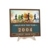 Men's Running Log Counter, Wooden Miles Tracker Sign Gift