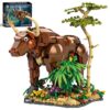 MENTOJOY Bull Building Blocks Set - 1210 Pieces Poseable Animal Cow Model Kit, Premium Construction Toy for Advanced Family Assembly, STEM Educational Puzzle Gift for Kids Adults Ages 6+