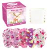 Meowgool Adhesive Eye Patches for Kids with Lazy Eye, 30+3 Bonus Patches, Adhesive Bandages for Amblyopia 5 Fun Girls Designs (Regular Size)