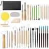 Mepubby 38 Pcs Pottery Tools & Air Dry Clay Tools Kit – Modeling Tools Set for Carving, Shaping, Molding & Crafting – Ideal for Polymer Clay, Ceramic, Air Dry Clay – for Beginners, Hobbyists, Artists