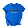 Merry Catmas Funny Cats Christmas Graphic Tee, Royal, Large