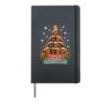 Merry Christmas XMAS Dachshund Hardcover Journal, Black