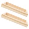 MERRYHAPY 2pcs Wooden Puzzle Sorting Trays for Block Storage, Gentle and Safe Square Wood Blocks Organizers, Montessori Wooden Tray