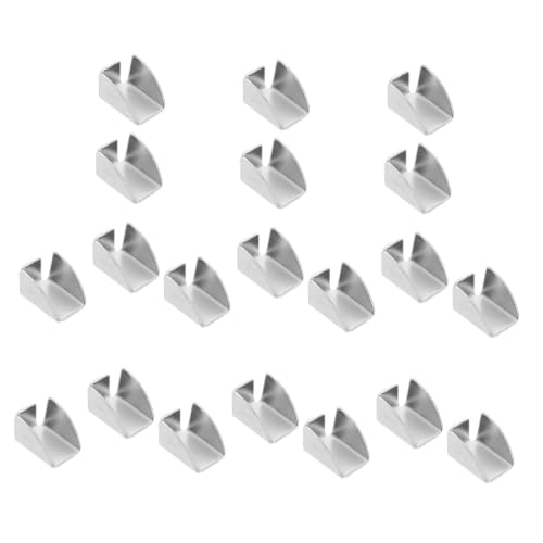 MERRYHAPY 30pcs Iron Cabinet Shelf Clips with Pressfit Design Silver Metal Support Brackets for Office Shelving Units and Wood Shelves Minimizes Document Damage in Office Environments