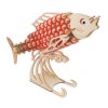 MERRYHAPY 3D Wooden Carp Puzzle, Educational Shape Puzzle Board Made of Wood, Develops Motor Skills and Confidence, for Desk Decoration and Building Model Play