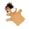 MERRYHAPY Animal Hand Puppet, Brown Plush Five-Finger Glove Made of Short Plush and Pp Cotton, Comfortable to Use, for Storytelling and Imagination Development