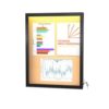 MESAILUP 26"X20" Enclosed Bulletin Board with LED Lights, Tamper-Proof Wall Display Case,Outdoor IP65 Waterproof Lockable Cork Bulletin Board for Office, School, Restaurants,Black Frame