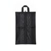 Mesh Shoe Bag with Handle, Breathable Polyester Travel Organizer for Luggage and Closet Storage, Black