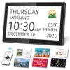 Mesqool 10.1" Dementia Clock for Seniors with Digital Calendar Display