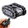 Metal Fidget Slider Roller Chain Spinner, 4-in-1 Heavy Duty Zinc Alloy Haptic Toy, Mechanical ASMR Clicking Sound & Tactile Feedback, EDC Stress Relief Sensory Tool for ADHD Adults, Tank Grey