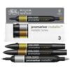 Metallic Tones Set of 3 Winsor & Newton Promarkers