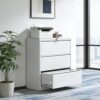 Metal Storage Vertical Filing Cabinet with Lock, 3 Drawers File Locker
