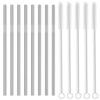 Metal Straws Reusable for YETI Cups, 304 Stainless Steel Drinking Straws, 6 mm Diameter, 21.5 cm Length, Set of 40 Straws, with 10 Cleaning Brushes