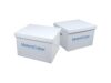 MetersCuber Collapsible Storage Bins with Lids [2 Pack], Heavy Duty Plastic Moving Boxes, Waterproof Stackable Totes for Home Organization, Office File Storage & Moving Supplies, 17x13.4x11 Inch