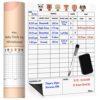 Mewl Baby Daily Log Whiteboard - Reusable Baby Tracker to Log Feeding, Diapers & Sleep - Newborn Baby Journal & Schedule Chart for New Parents, Nanny, Babysitter - Pregnancy & New Mom Gift