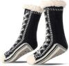 Mewunan Ultra-Thick Cashmere Slipper Socks for Women, Non-Slip Fluffy Warm Winter Home Socks Unique Christmas for Gifts