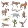 MEYZJRC 11 Pieces Desert Animal Toys Model PVC Miniature Realistic Jumbo Wildlife