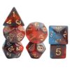 MEYZJRC 7Pcs Acrylic Polyhedral Party Playing Table Game, Star Dark Red