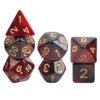 MEYZJRC 7Pcs Acrylic Polyhedral Party Playing Table Game, Star Red