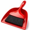 MGMAX Heavy Duty Whisk Broom and Dustpan Set with Red Handle & Black Bristles, Compact Handheld Cleaning Combo for Home, Kitchen, Office, Garage & Car