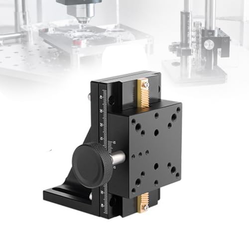 MiBoce Linear Long Travel Trimming Slide, Z-axis Vertical Manual Micro, 60 X 60mm Platform, 6kg Load Capacity, Manual Displacement Trimming Slide, for Optical Calibration, Scientific Lab 100mm