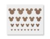 Micky Mouse Pattern Stencil – 4 Size Options – Reusable Mickey Stencil for Painting, Drawing, Walls, Wood, Fabric