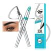 Microblading Eyebrow Pen - Eye Brow Pencils for Women with 4-Fork-Tip Create Natural Hair-Like Brows, Waterproof Eyebrow Pencil Long-Lasting (Black)