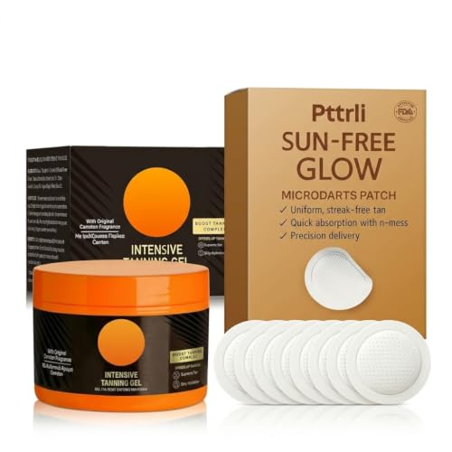 Microdart Tanning Patch & Self Tanning Gel Combo Kit, Precision Sunless Tanner for Body & Spot Touch-Up, Long Lasting Hydrating Streak-Free Fake Tan, Plant Based Clean Beauty Self Tan Set