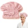 Microfiber Hair Towel, Absorbent Bow Style Hair Wrap, Quick Drying Hair Cap
