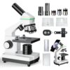 Microscope for Adults Professional, Compound Microscope for Kids 8-12, 100X-3000X High-Power Biological Microscope for Students, School Lab & Home Education, with Slides Set