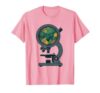Microscope Jungle Discovery Back to School T-Shirt, Men, Pink, X-Large