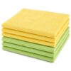 MIGHTY SCAPERS Magic Cleaning Cloths, 6 Pack, 3 Yellow + 3 Green,Reusable Thickened Microfiber Cloths, Lint Free Streak Free for Windows, Glass, Mirrors, Stainless Steel, 12 x 12 Inch