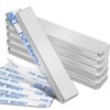 MIKEDE 6pcs Neodymium Magnet with Adhesive Backing Fridge Magnetic Strips Refrigerator Blocks Crafts Extra Super Sticky Bar for Science Experiments Classroom Craft Office 60x10x3mm Silver