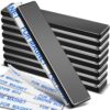 MIKEDE Magnets, 9 Pack Strong Neodymium Bar Magnets with Adhesive Backing, Rare Earth Fridge Magnet Heavy Duty, Metal Powerful Black Magnet for Craft, Whiteboard, Garage, Kitchen - 60x10x3 mm