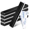 MIKEDE Neodymium Bar Magnets with Adhesive Backing, 5 Pcs Heavy Duty Earth Strong Magnets for Science Experiments Classroom, Whiteboard, Fridge, Tools, Cabinet Doors, Office, 2.36 x 0.39 x 0.20 in