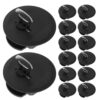 Mikikit 16pcs Locking Piggy Bank Stopper with Built-in Lock Head and Safe Coin Storage, Black Plastic Money Saving Box Plug for Home and Household Use