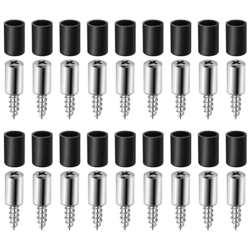 Mikikit 50 Sets Self Tapping Screws Metal Shelf Support Pegs with Non-Slip Sleeves for Kitchen Cabinet Shelves and Wardrobes Easy Installation Secure Connection for Student Dorms Wall
