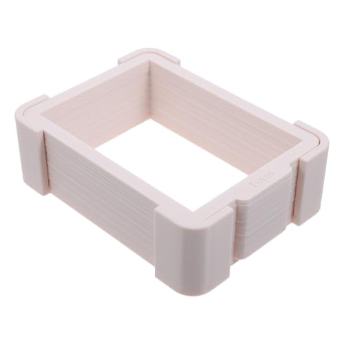 Mikikit Polymer Clay Thickness Ruler Set Lightweight Modeling Clay Accessories 11pcs with Plastic Frame and Handy Gauge Rulers Includes Storage Rack for DIY Art Projects and Crafting