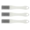 Mikikit Stainless Steel Wire Cleaning Brush Featuring Antistatic Technology and Polishing Function 3pcs with Plastic Handle for Collectibles and Delicate Surfaces for Travel and Home Use