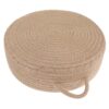 Mikikit Tatami Floor Cushion Sitting Pillow, Handwoven Beige Rope Material with Breathable and Tightly Woven Construction, for Meditation and Tea Rooms, Japanese Style Floor Chair