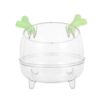 Mikinona Hamster Litter Box and Bath 2-in-1 Small Animal Potty Easy to Pet Material in Light Green, Multi-use Habitat Accessory for Guinea Pigs and Small Pets