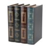 Mimdixy Decorative Book Boxes, Antique Vintage Density Board Versatile Fake Trinket Storage Box Photo Props Postcard Home Decor for DIY Crafts Bookshelf Cafe Hotel Ornaments (A)