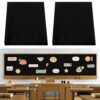 Mindsoft 2 Pack Bulletin Board Fabric 48 '' x 107 '' Class Fabric for Classroom Bulletin Board Background Decor,Pillows Curtains Crafts Back to School Classroom Decor Supplies (Black)