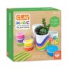 MindWare Clay Magic Planters Kids Crafts - Air-Dry Clay for Kids Ages 8 and Up – Shape and Press 6 Vibrant Colors of Magic Clay to Decorate Sturdy Porcelain Planters - No Glue or Baking Required
