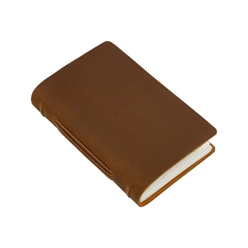 MINGLEA Portable Leather Notebook with 240 Pages Multipurpose Paper Retro Journal for Men Women Sketching Writing Retro Leather Journal