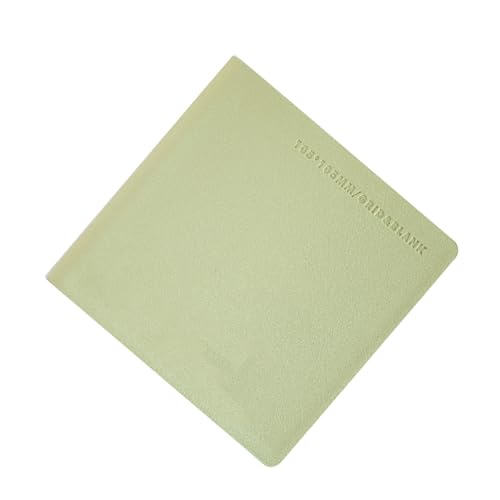 MINGLEA Softcover Leather Notebook 4x4Inch Pocket Size Travel Journal with 80 Sheets Gridded Unlined for Note Taking Journaling Portable