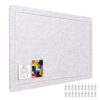MingQiEven 1 Pack Felt Bulletin Board, 23.6 x 16 inch Foldable Notepad with Adhesive Labels and Push pins, Suitable for Safety Wall Nail Boards in Homes, Offices, and classrooms - Oatmeal