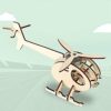 Mingzhe Wooden Solar Energy Aircraft Toy for Kids Educational Gift DIY Model 18 * 7 * 9cm EcoFriendly Wooden Crafts